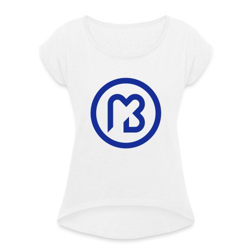 Mark Blast logo RVB macaron bleu - T-shirt à manches retroussées Femme
