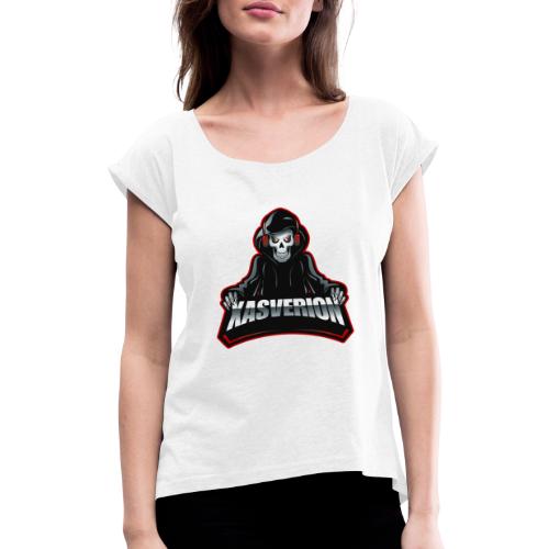 Xasverion - Vrouwen T-shirt met opgerolde mouwen
