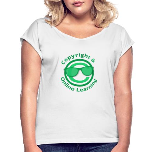 ALT's Copyright and Online Learning SIG - Women's T-Shirt with rolled up sleeves