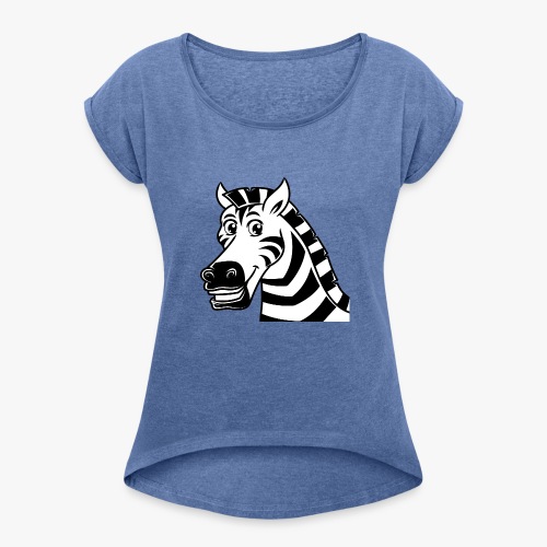 Zebra - Women's T-Shirt with rolled up sleeves