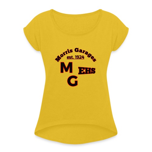 Morris Garages Est.1924 - Frauen T-Shirt mit gerollten Ärmeln