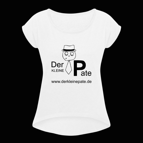 Der kleine Pate - Logo - Frauen T-Shirt mit gerollten Ärmeln