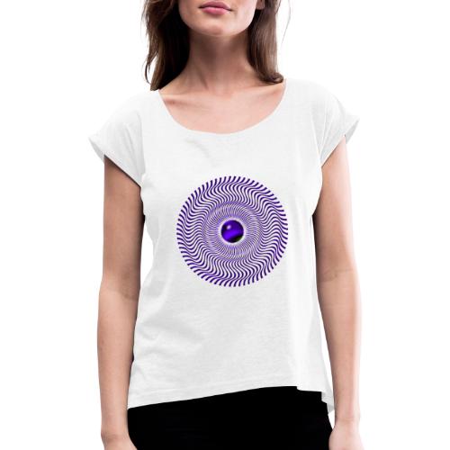 Mystic circle - Frauen T-Shirt mit gerollten Ärmeln