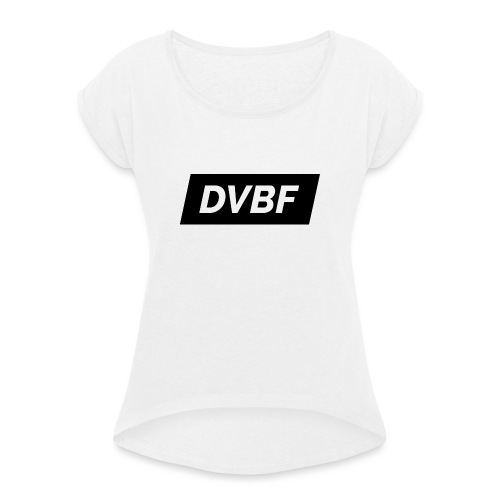 DVBF Svart - T-shirt med upprullade ärmar dam