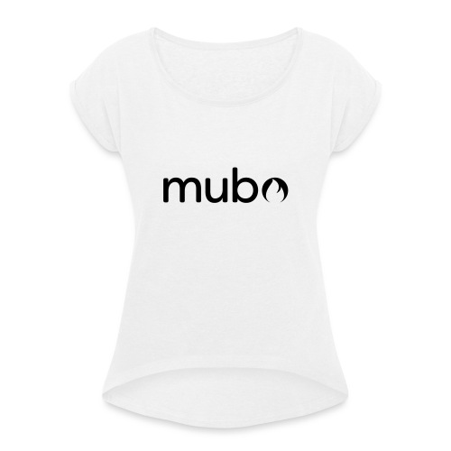 mubo Logo Word Black - Dame T-shirt med rulleærmer