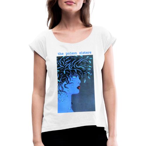 Medusa Blue - Women's T-Shirt with rolled up sleeves
