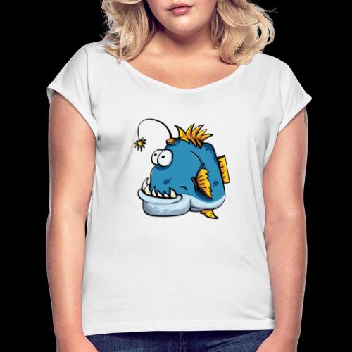 fish - Frauen T-Shirt mit gerollten Ärmeln