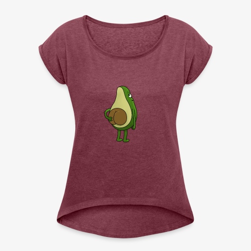 Avokado - Frauen T-Shirt mit gerollten Ärmeln