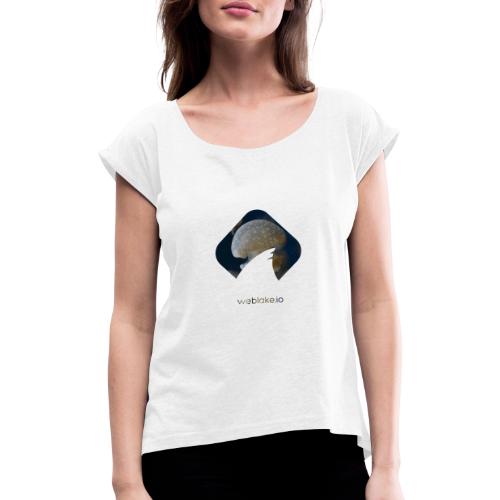 Weblake White - Frauen T-Shirt mit gerollten Ärmeln