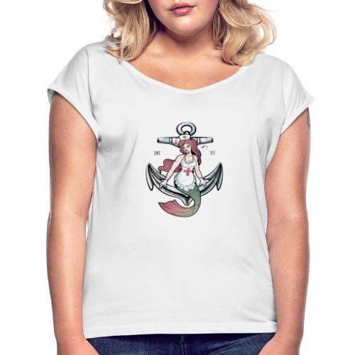 Seejungfrau Krankenschwester seit 1973 - Frauen T-Shirt mit gerollten Ärmeln