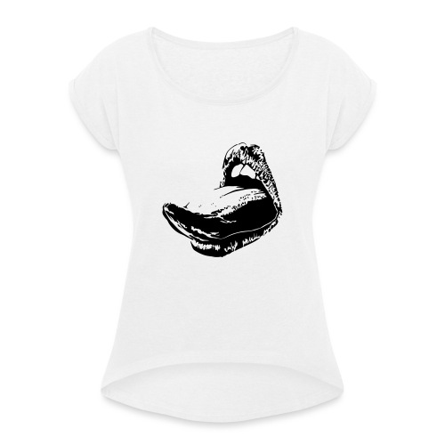 langue femme - T-shirt à manches retroussées Femme