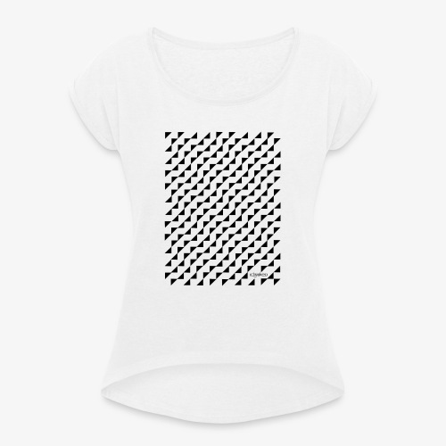 pattern - triangle - Women's T-Shirt with rolled up sleeves