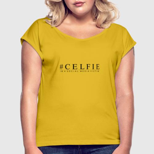 CELFIE - Dame T-shirt med rulleærmer
