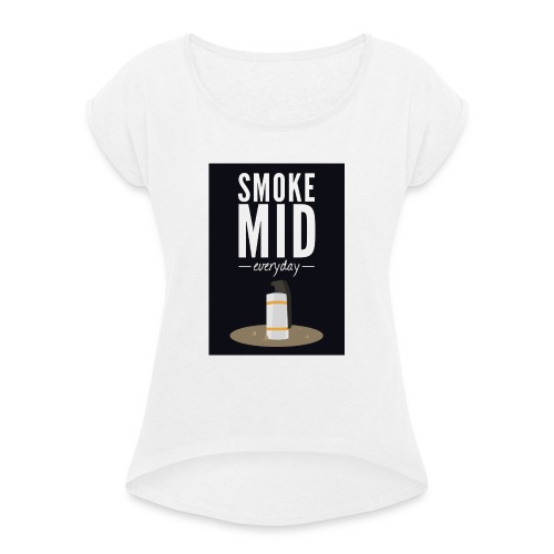 smoke mid - Vrouwen T-shirt met opgerolde mouwen