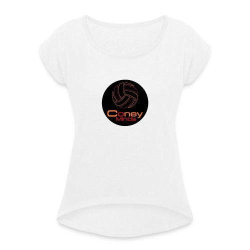 Coney Minds Beach Volleybal - Vrouwen T-shirt met opgerolde mouwen
