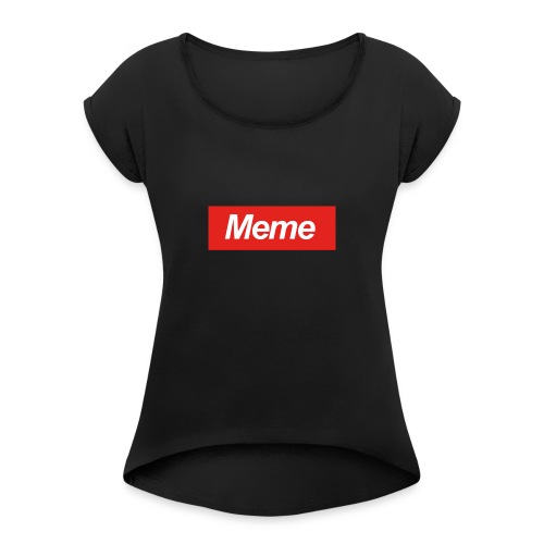 D-fault Meme Shirt - Vrouwen T-shirt met opgerolde mouwen