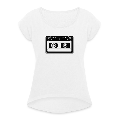 Cassette - Frauen T-Shirt mit gerollten Ärmeln