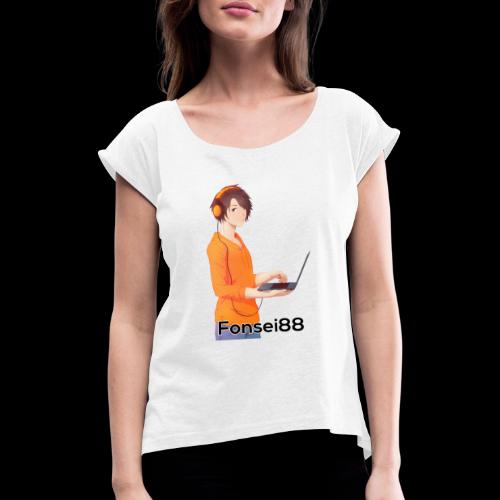 FonseiName - Frauen T-Shirt mit gerollten Ärmeln
