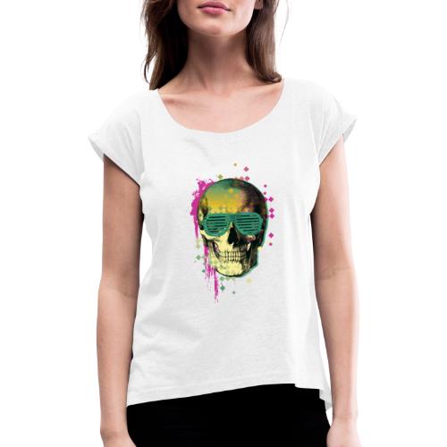 squelette2 - T-shirt à manches retroussées Femme