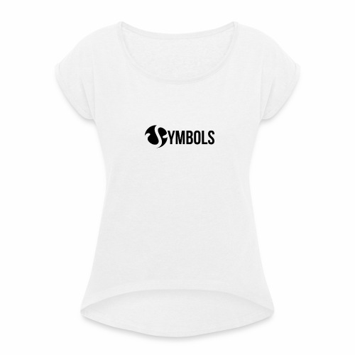 Symbols - Vrouwen T-shirt met opgerolde mouwen