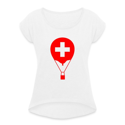 Ballon à gaz dans le design suisse - T-shirt à manches retroussées Femme