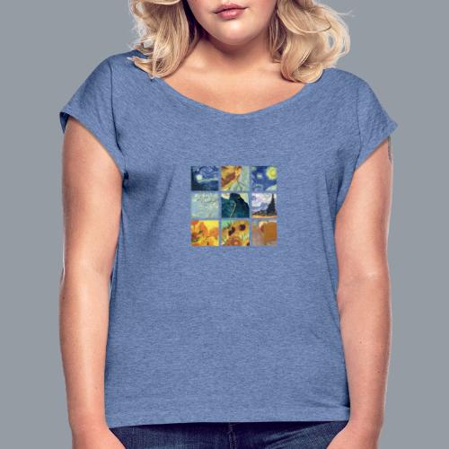 VAN GOGH COLLAGE - Camiseta con manga enrollada mujer