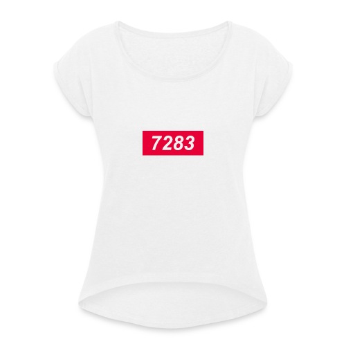 7283-Red - Women's T-Shirt with rolled up sleeves
