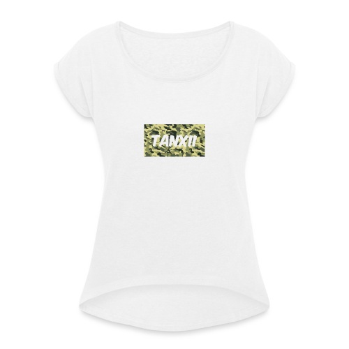 Camo Logo - Women's T-Shirt with rolled up sleeves