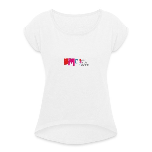 logo 72dpi png - Frauen T-Shirt mit gerollten Ärmeln