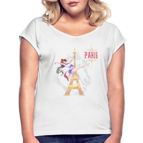 Pole Dance Paris Marianne - Women's T-Shirt with rolled up sleeves