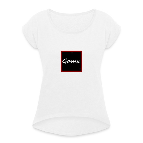 gamer Logo - Vrouwen T-shirt met opgerolde mouwen