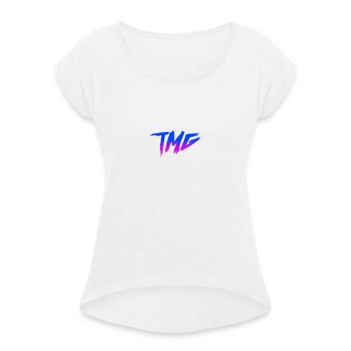 tmg logo - Women's T-Shirt with rolled up sleeves