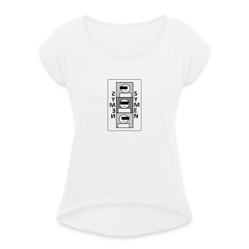 SYMEN - Vrouwen T-shirt met opgerolde mouwen