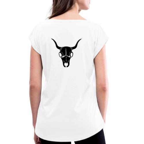 Bufa Skull Black - T-shirt à manches retroussées Femme