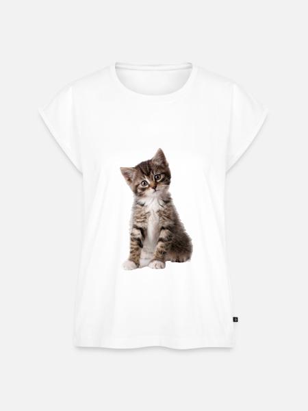 MIGON KITTEN - Frauen Premium Bio Top - Weiß