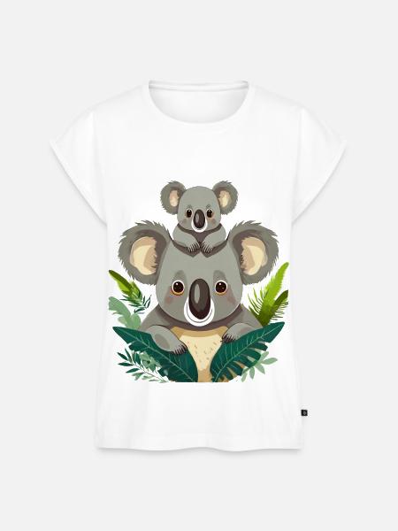Niedlicher Koala im Urwald - Frauen Premium Bio Top - Weiß