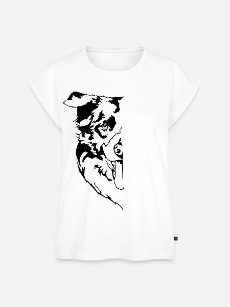 Border Collie - Frauen Premium Bio Top - Weiß