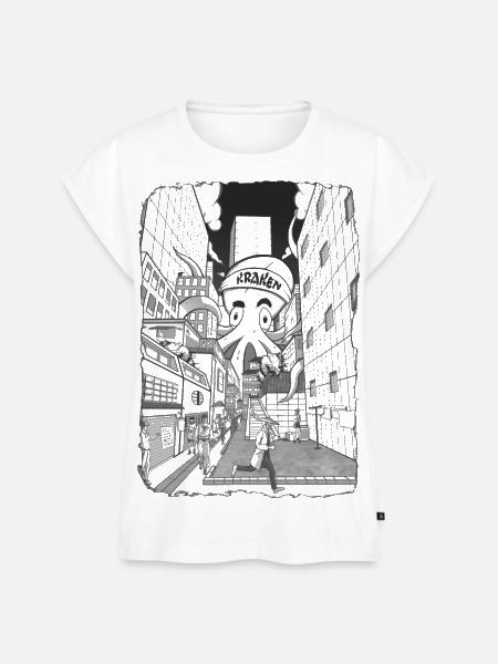 Krake - Frauen Premium Bio Top - Weiß