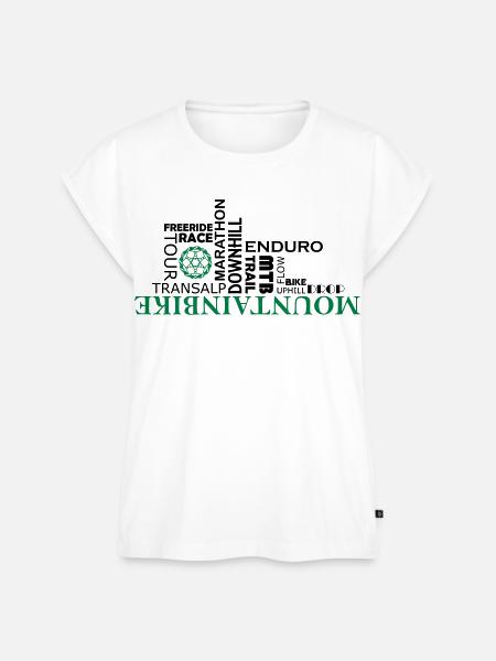 Mountainbike Wordart - Frauen Premium Bio Top - Weiß
