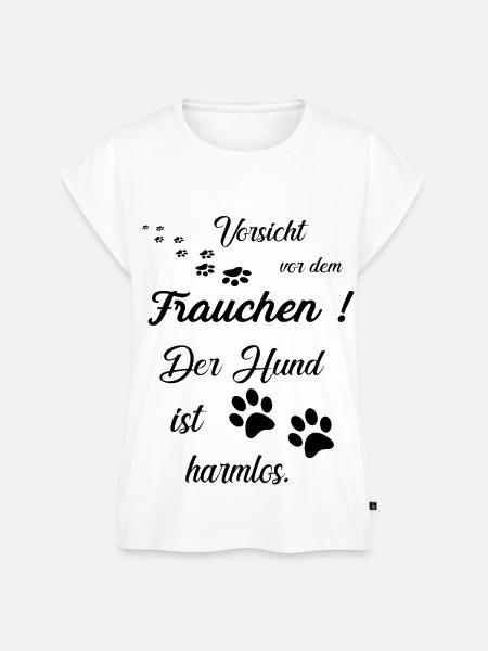 Lustiger Hundespruch - Frauen Premium Bio Top - Weiß