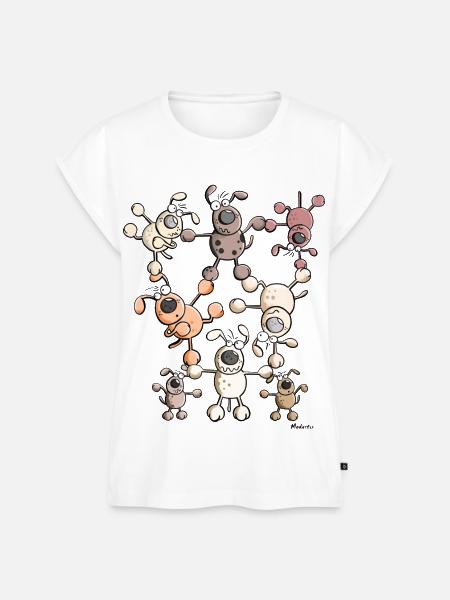 Hunde Zirkus - Frauen Premium Bio Top - Weiß
