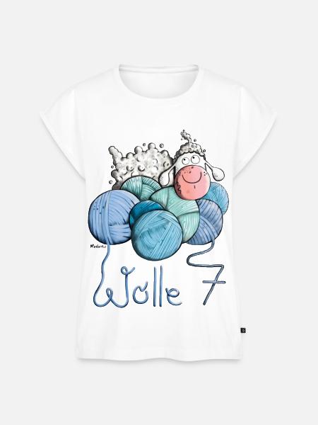Schaf auf Wolle 7 - Frauen Premium Bio Top - Weiß