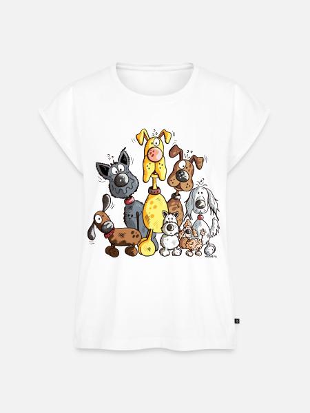 Hundehaufen - Frauen Premium Bio Top - Weiß