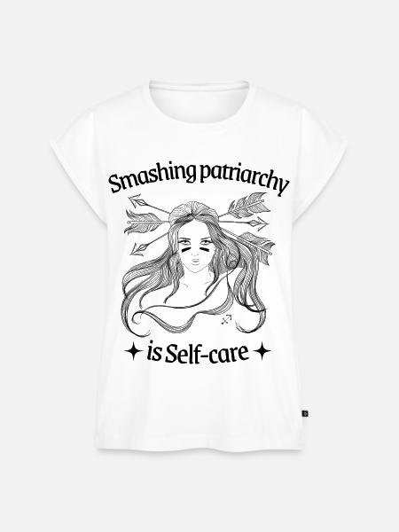 Smashing Patriarchy is Selfcare - Frauen Premium Bio Top - Weiß