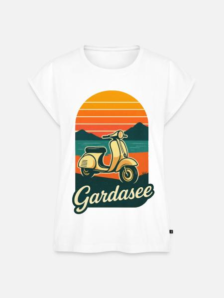 Gardasee - Frauen Premium Bio Top - Weiß