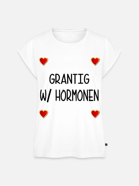 WECHSELJAHRE MENOPAUSE GRANTIG HORMONE - Frauen Premium Bio Top - Weiß