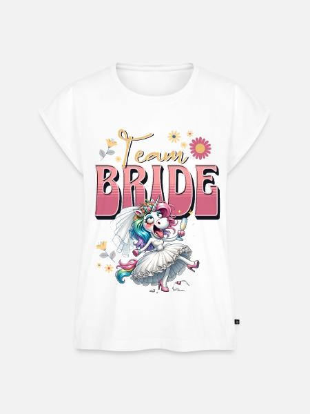 Team Bride - Frauen Premium Bio Top - Weiß
