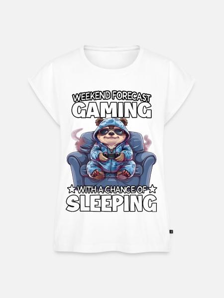 Wochenend Gaming: Schlafwahrscheinlichkeit - Frauen Premium Bio Top - Weiß