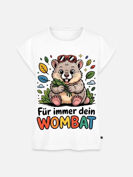 Wombat Spruch - Frauen Premium Bio Top - Weiß