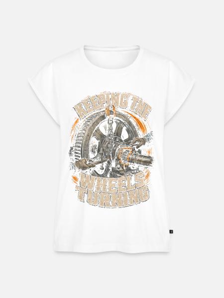 Industriemechaniker Maschinenmonteur - Frauen Premium Bio Top - Weiß